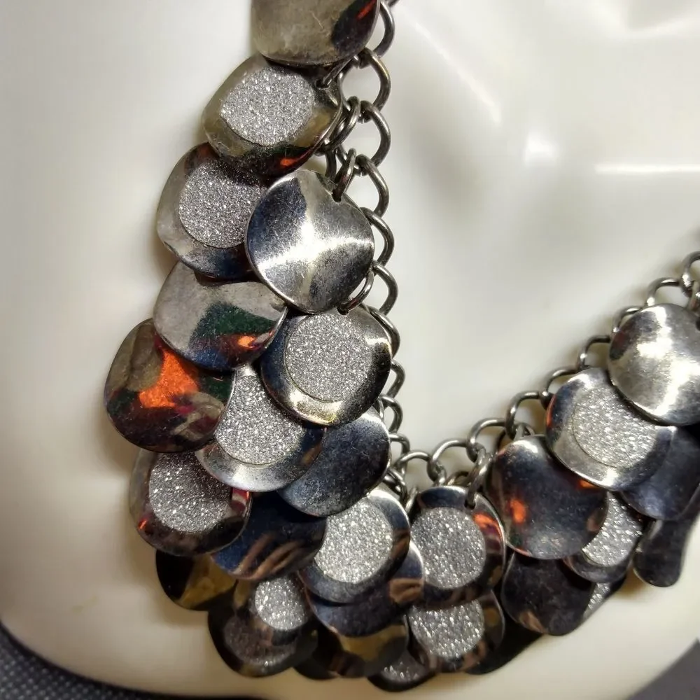 Dark waters sparkle jingle‎ gypsy necklace